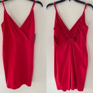Lulus- red spaghetti strap dress.